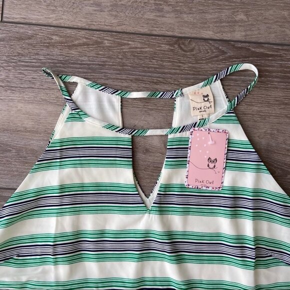 NWT Pink  Owl Striped Dress - Picture 5 of 12